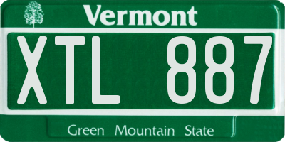 VT license plate XTL887