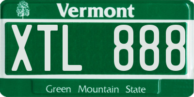 VT license plate XTL888