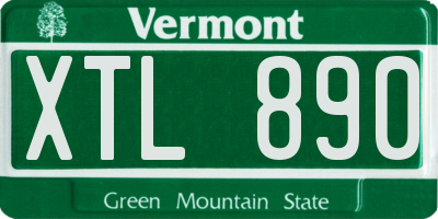 VT license plate XTL890