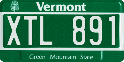 VT license plate XTL891