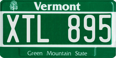 VT license plate XTL895