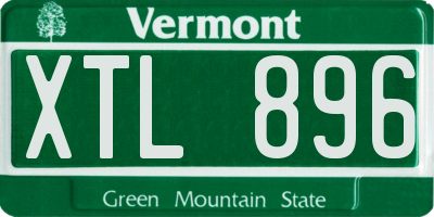 VT license plate XTL896
