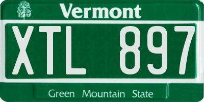 VT license plate XTL897