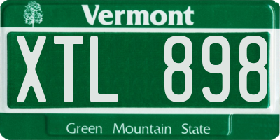 VT license plate XTL898