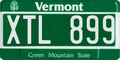 VT license plate XTL899