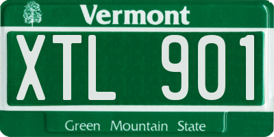 VT license plate XTL901