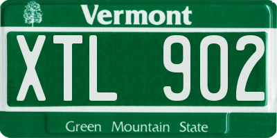 VT license plate XTL902