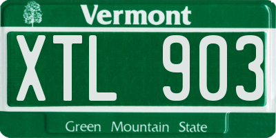 VT license plate XTL903