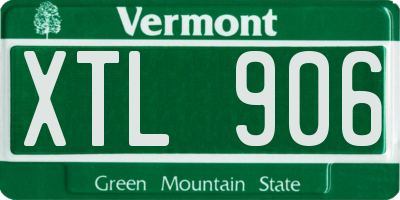 VT license plate XTL906