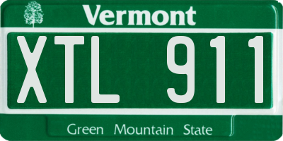 VT license plate XTL911