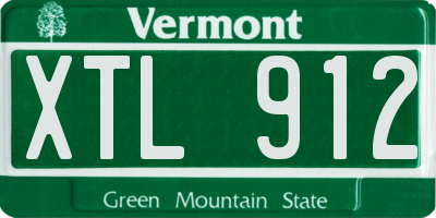 VT license plate XTL912
