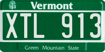 VT license plate XTL913