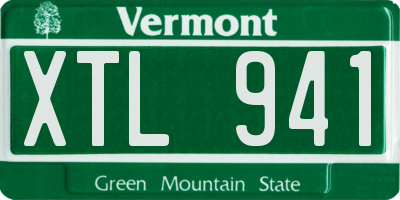 VT license plate XTL941