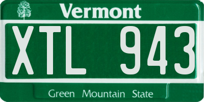 VT license plate XTL943