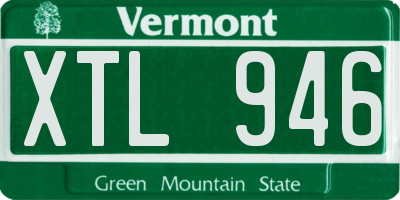 VT license plate XTL946