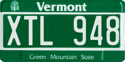VT license plate XTL948