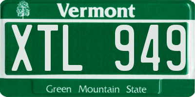 VT license plate XTL949