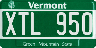 VT license plate XTL950