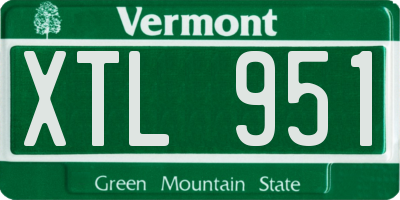VT license plate XTL951