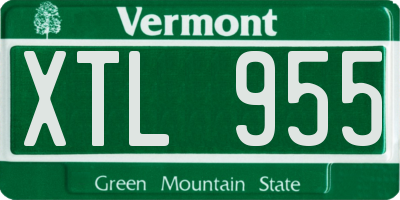 VT license plate XTL955