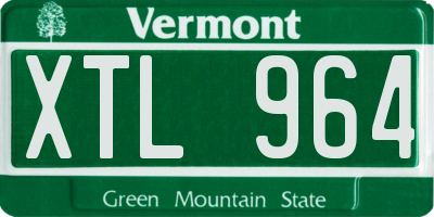VT license plate XTL964