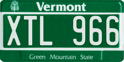 VT license plate XTL966