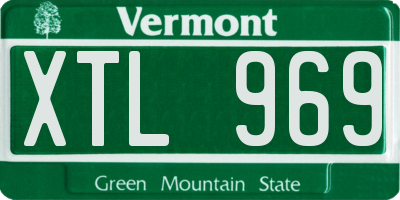 VT license plate XTL969