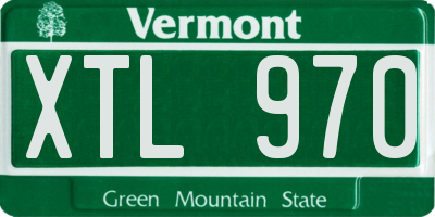 VT license plate XTL970