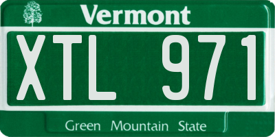 VT license plate XTL971