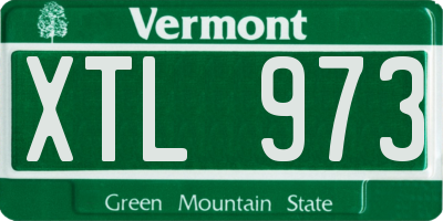 VT license plate XTL973