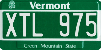 VT license plate XTL975