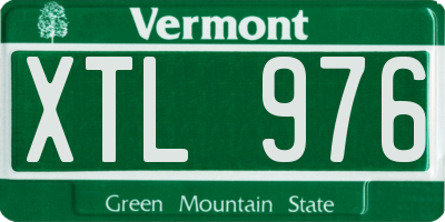 VT license plate XTL976