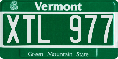 VT license plate XTL977