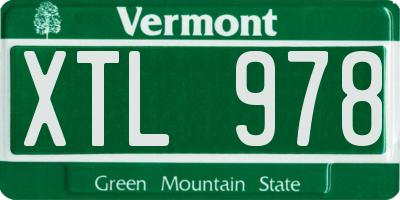 VT license plate XTL978