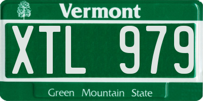 VT license plate XTL979