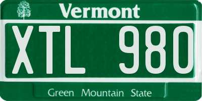 VT license plate XTL980