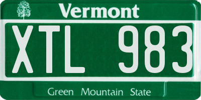 VT license plate XTL983