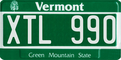 VT license plate XTL990