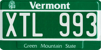 VT license plate XTL993