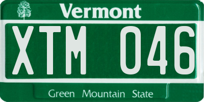 VT license plate XTM046