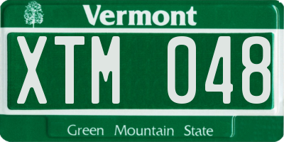 VT license plate XTM048