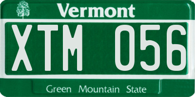 VT license plate XTM056