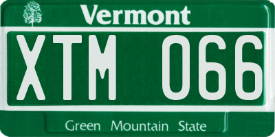 VT license plate XTM066