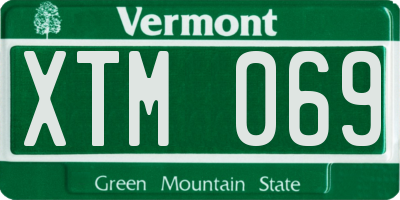 VT license plate XTM069