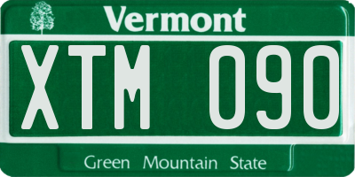 VT license plate XTM090