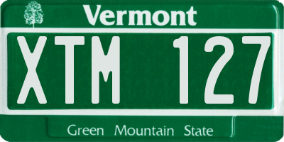 VT license plate XTM127