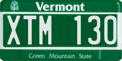 VT license plate XTM130