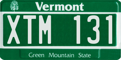 VT license plate XTM131
