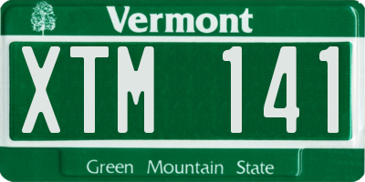 VT license plate XTM141