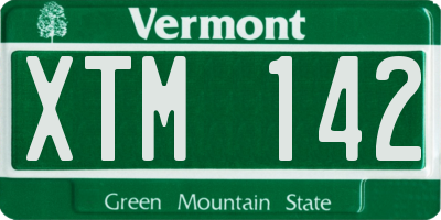 VT license plate XTM142